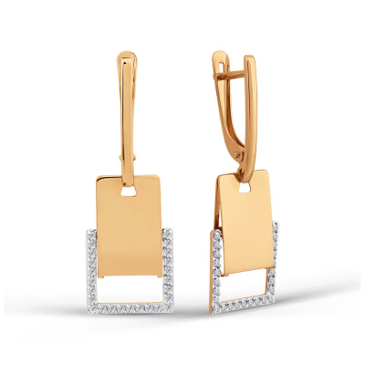 Серьги подвесные 503932-1102 золото