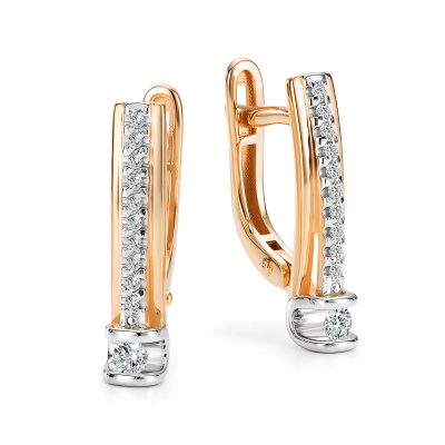Серьги дорожка 27152-100 золото