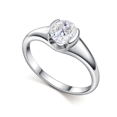 Кольцо один камень 01-5152.00ГХ-00 серебро