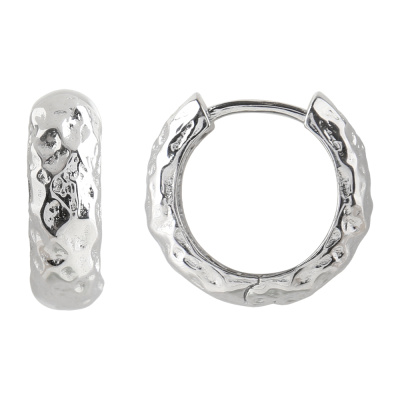 Серьги конго E6068-W серебро