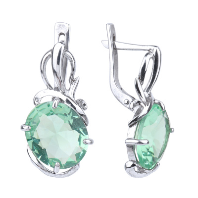 Серьги 3305 акв серебро