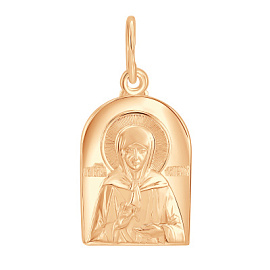 Подвеска религиозная христианская ладанка 20-0155 золото Святая Матрона 