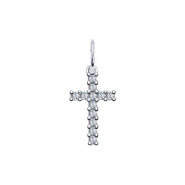 Крест декоративный 94031829 серебро