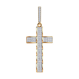 Крест декоративный 93030221 серебро Крест