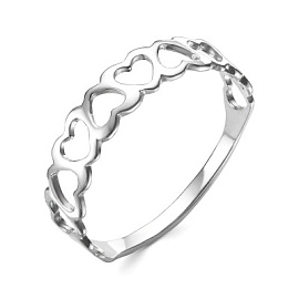 Кольцо к103408р серебро Сердце