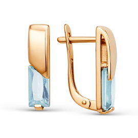 Серьги один камень 009642-1300 золото