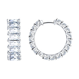 Серьги конго 94025316 серебро
