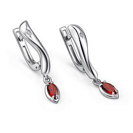 Серьги подвесные 02-5025.БРГР-00 серебро_1